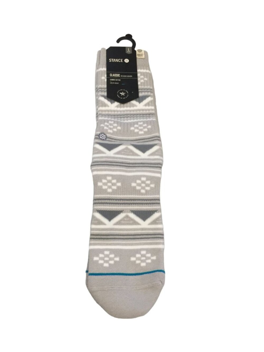 Stance GOODWINS Men's Crew Socks Size Large 9-12 Gray Stripes
